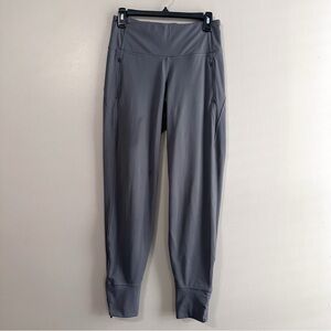 Lululemon Fresh Tracks Jogger Womens 4 Carbon Grey Stretch Zip Ankle Activewear